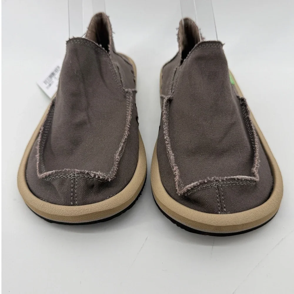 Sanuk‎ Vagabond Loafer Slip On Brindle Brown Men 7 Surfer Shoes Lightweight New